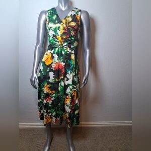 JL Luxe Floral Print Women's Dress M